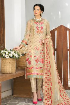 Imrozia Premium L-242 Bloom Doer Dupatta Style, Pakistani Women Dresses, Pakistani Party Wear, Dress Salwar Kameez, Pakistani Salwar Kameez, Chiffon Collection, Eid Dresses, Embroidered Organza, Organza Fabric