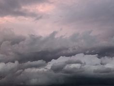 an airplane is flying in the cloudy sky