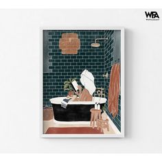 a woman sitting in a bathtub reading a book