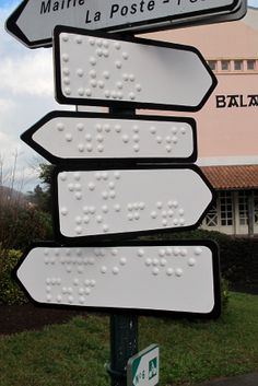 a street sign in front of a building