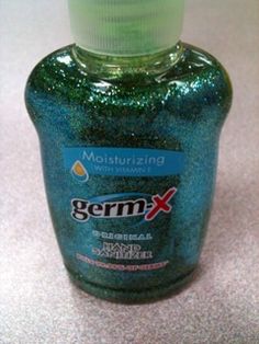 a bottle of germx on a counter top