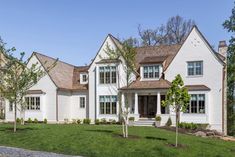 a large white house with lots of windows