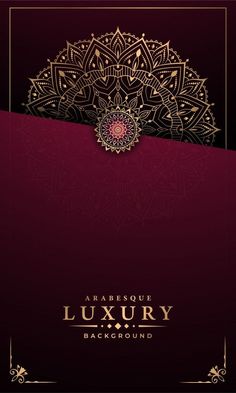 luxury background with gold ornament on red and black color scheme for the design