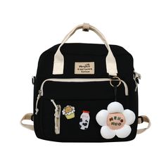 PRICES MAY VARY. 🌎 Material: The cute messenger bag made of high-quality nylon material, smooth and wear-resistant surface, high-quality smooth zipper, easy to open or close, high-quality stitching for long-lasting durability. 🌎 Size: This kawaii crossbody bag size is 31*10*27cm/12.20*3.94*10.63in, medium size, with enough storage space, easy to carry pad, phone, wallet, cosmetics and other items. 🌎 Structure: The messenger bag aesthetic consists of a zippered main pocket, two front zippered Small School Bags, Cute School Bags, Women Backpack Fashion, Kawaii Backpack, Girl Backpacks School, Backpack Material, Rings For Girls, Shoulder Messenger Bag, Girl Backpacks