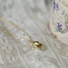 Lily of the Valley Necklace (Solid Silver) | Abbott Atelier | Artisan Jewelry Pendent Necklace Gold, Minimalist Necklace Gold, Flower Charm Necklace, Silver Bodies, Silver Bells, Wedding Party Jewelry, Pendent Necklace, Minimalist Necklace, Gold Pendant Necklace