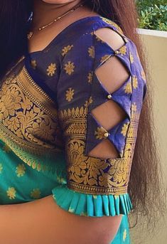 Banarsi Blouse Design, Blouse Hand Designs Latest, Latest Fashion Blouse Designs, Basic Blouse Designs, Indian Blouses, Easy Dress Sewing Patterns