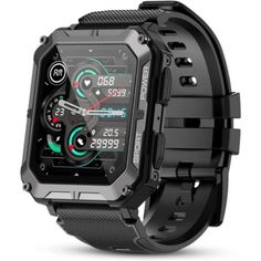 Follow Your Outdoor Explore- As A Tracker Watch, This Watch Supports 123 Sports Modes, Allowing It To Cover Sports Enthusiasts Whether Indoors Or Outdoors. In Addition, The Tactical Outdoor Smart Watch Adds An Enhanced Ip68 Waterproof, Supports 20 Meters Underwater, Allowing You To Better Explore Outdoors. 24h Monitoring- Men's Smart Watch Is Equipped With The Good Technology And Monitoring System. It Can Effectively Monitor Situation. The Rugged Smartwatch Can Also Monitor Sleep And Provide Sle Smart Watches For Men, Smart Watch Android, Amazon Devices, System Camera, Sleep Tracker, Smart Watches, Fitness Watch, Activity Tracker, Sports Watch