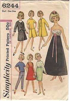 an old fashion sewing pattern for women's dress and jacket, from the 1950's