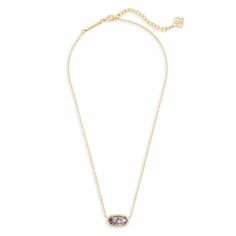 Kendra Scott Necklace Elisa, Kendra Scott Elisa, Short Pendant Necklace, Gold Shorts, Kendra Scott Necklace, Amethyst Gold, Giddy Up Glamour, Kendra Scott Jewelry, Amethyst Necklace