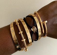 Luxury Bracelet Stack, Bracelets Stack, Cartier Love Ring, Gucci Balenciaga, Men Bracelets, Wrist Stacks, Bridal Jewelry Vintage, Cartier Panthere, Luxury Bracelet