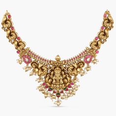 Buy Aditya Temple Antique Necklace | Tarinika Marriage Jewellery, Temple Jewellery Earrings, Gold Haram, Indian Choker, Indian Choker Necklace, Antique Necklaces Design, Antique Necklaces, Antique Gold Jewelry Indian, Antique Jewellery Designs