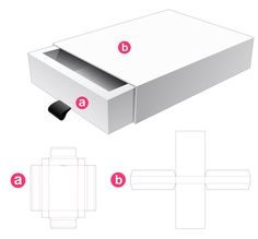 an open box with instructions for how to fold the lid and insert it into place