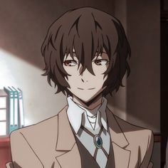 an anime character in a suit and tie