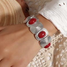 Material: Alloy Color: HT862,HY862A Fashion Element: Water Ripple Style: Retro Summer Silver Alloy Bracelets, Bohemian Alloy Bangle Jewelry, Bohemian Alloy Bangle, Bohemian Alloy Bracelets For Festivals, Bohemian Metal Bracelets For Summer, Adjustable Bohemian Alloy Bracelet, Silver Bohemian Bracelets, Silver Bohemian Alloy Bracelets, Bohemian Alloy Beach Jewelry