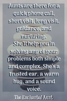 rocks stacked on top of each other with the words,'ans are there for a quick phone call, short visit, long visit, and guidance, and