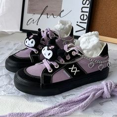 Harajuku Shoes, Girls Shoes Sneakers, Anime Devil, Kawaii Shoes, Hello Kit, Parcel Delivery, Anime Shoes, Cute Style, Girls Socks