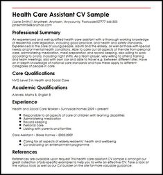 a resume for a health care assistant with no experience on the job and it looks great