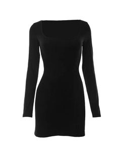 ⚡Buy 2024 Solid Square Neck Slim Mini Dress Black L under $18.00 in Dresses at AnotherChill.com Online. Style: Casual/Street/Sweet/Vintage/Vacation/Sexy. Fabric Content: Polyester. Fit Type: Slim Fit. Neckline: Square Neck. Length: Mini Dress. ✓2024 S/S OUTFITS. Check reviews and buy Solid Square Neck Slim Mini Dress today. French Wardrobe, Vintage Vacation, 2000s Outfits, Mini Robes, Mini Dress Black, Dress 2024, Mary Jane Heels, Sneaker Heels, Vintage Aesthetic