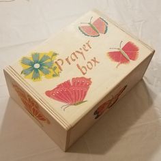 Handmade Unique And Sentimental Prayer Box Unique And Beautifully Handcrafted. Just Write Your Messages To God Down And Store Them In The Box. Great Gift Idea For Those Going Through A Rough Stage In Life. Christian Handmade Gifts, Christian Girl Gifts, Prayer Box Ideas, Prayer Board Ideas Creative, Prayer Box Diy, Bible Gift Ideas, Decorated Bible, Christian Gifts Diy, Prayer Boards