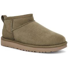 Quarter turn view Women's UGG Footwear style name Classic Ultra Mini in color Antilope. Sku: 1116109ALP Herschel Bag, Waterproof Sneakers, Sheepskin Boots, Ugg Classic, Boys Boots, Classic Boots, Liner Socks, Designer Boots, Suede Ankle Boots