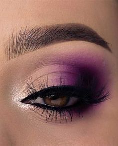 Mascara Hacks, Makeup Tip, Purple Eye Makeup, Makeup Tutorial Eyeshadow, Purple Makeup, Eye Makeup Steps