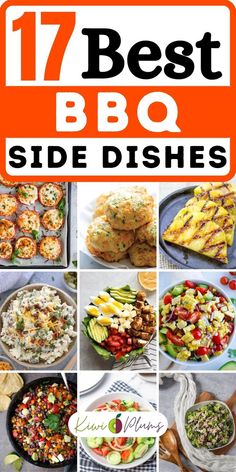 the best bbq side dishes are featured in this collage with text overlay