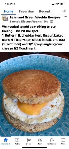 an egg and cheese breakfast sandwich is shown on the twitter feed for this post,