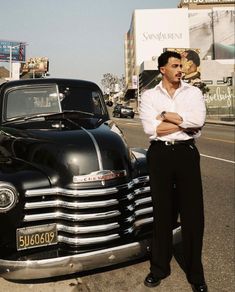 Men’s Fashion Inspiration 90s Formal Outfits Men, 50s Mens Fashion Formal, Mens Old Hollywood Fashion Style, Classic Car Photoshoot Men, 80s Italian Fashion Men, Vintage Car Poses Men, Italy Fashion Aesthetic, Vintage Male Outfits, 1950s Fashion Men