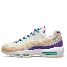 95 Nike, Recyclable Materials, Nike Air Max 95, Air Max 95, Inspired By Nature, Twill Fabric, The 90s, Soft Colors, Base Colour