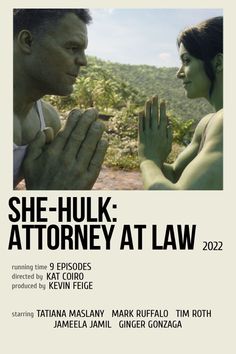 the poster for she - huk'attorney at law, featuring two people talking