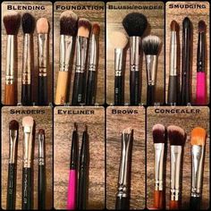 Maquillage On Fleek, Brush Guide, Alat Makeup, Makeup Brushes Guide, Makeup 101, Best Makeup Brushes, Types Of Makeup, Beauty Make-up, Makeup Guide