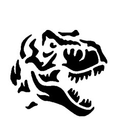 a black and white drawing of a tiger's head