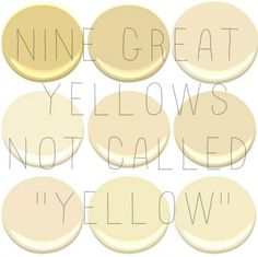 nine different types of buttons with the words'nin great yellows not allowed '