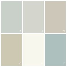 several different shades of gray and white paint on a wall with the same color scheme