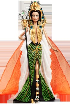 Barbie® Doll as Cleopatra | Barbie Collector Costume Carnaval, Barbie Love, Barbies Dolls, Barbie Style, Barbie I, Black Barbie, Black Doll