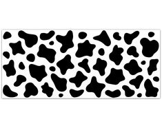 a black and white cow print pattern