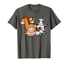 PRICES MAY VARY. Solid colors: 100% Cotton; Heather Grey: 90% Cotton, 10% Polyester; All Other Heathers: 50% Cotton, 50% Polyester Imported Pull On closure Machine Wash Do your kids love animals? Are they vegans? Do they regularly visit wildlife park? Wear this farmer animals shirt and show off love for farm animals. Boys, girls and toddlers who love cows, chickens, pigs and sheep can wear this top in a trip to the zoo. Nature lovers and vegetarian men, women, dads and moms who think that animal Barn Animals, Wildlife Park, Gildan Hoodie, Love Animals, Gildan Sweatshirts, The Zoo, Animal Shirts, Pet Gifts, Cute Shirts