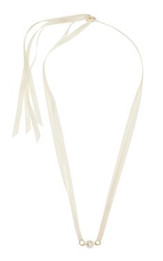 Jennifer Behr launched her eponymous label in 2005 with a distinctive range of luxury hair accessories and jewelry designs. Each piece is carefully crafted and made to carry on the rich inspiration, tradition and powerful histories of bygone eras.This elegant piece is crafted from lustrous silk-satin ribbon punctuated with a glass pearl. It can be worn as necklace or to adorn the hair. Rich Inspiration, Silk Ribbon Necklace, Luxury Hair Accessories, Ribbon Jewelry, Jennifer Behr, Ribbon Necklace, Luxury Hair, Bridal Necklace, Silk Ribbon