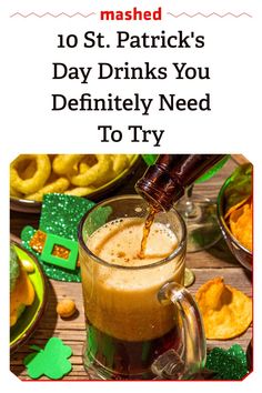 Whether you fancy a night of Irish feasting or fiddling, these drink recipes should keep you quenched for all of your St. Patrick's Day festivities. St Patrick's Day Drinks, St Patricks Day Drinks, Irish Cocktails St. Patrick's Day, St. Patrick's Day Crafts, Bangers And Mash, Spicy Margarita, Green Cocktail, Green Drinks, Baileys Irish