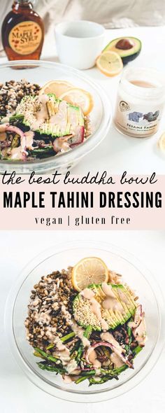 the best buddha bowl maple tahni dressing vegan, gluh free