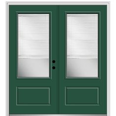 MMI DOOR Fiberglass Front Doors are built to last and can add substantial curb appeal to your home. This fiberglass smooth front door unit comes with a Limited Lifetime Warranty on both the door component and the prehung MSystem, a 10 year glass lite warranty, and a 10 year warranty on the painted finish of the pre-hung door component. All of our fiberglass smooth front doors are virtually maintenance free and will not warp, rot, dent or split. Our prehung door unit (called the MSystem) seals ou White Blinds, Tempered Glass Door, Fiberglass Front Door, Front Entry Doors, Craftsman Door, Contemporary Door, Victorian Door, Prehung Doors, Double Front Doors