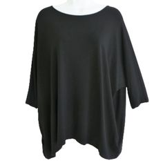 Eileen Fisher Black Tunic Top. Skinny Dolman Elbow Sleeve Sharkbite Hem. Super Stretchy. Boxy. Rayon Lycra Blend. Tagged Size S. Bust: 30"X2 Flat Across Underarms Without Stretching Length: 26-29" Condition: Preowned. Great Condition. No Stains/Holes/Rips. Ready! Q2bin 12.4oz P1390220p Geminitiger7anth Quality Career Work Office Business Bold Zoom Travel Chicos Comfort Relaxed Lounge Layering Wardrobe Capsule Everyday Brand New To Poshmark? Enter Code Geminitiger7 At Checkout For $10 Off Your Fi Versatile Oversized Black Tops, Versatile Black Batwing Sleeve Tops, Black Batwing Sleeve Tops For Layering, Slouchy Black Tops For Layering, Black Slouchy Tops For Layering, Wardrobe Capsule, Black Tunic Tops, Hijabi Fashion Casual, Black Tunic