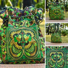 Embroidered Bucket Shoulder Bag For Travel, Embroidered Shoulder Bucket Bag For Travel, Embroidered Rectangular Bucket Bag For Travel, Embroidered Bucket Bag For Daily Use, Traditional Green Shoulder Bag For Daily Use, Embroidered Bucket Bag For Travel, Embroidered Bucket Bag Pouch For Travel, Embroidered Pouch Bucket Bag For Travel, Traditional Green Shoulder Bag For Everyday