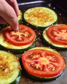 Oh my goodness! I made this recipe for a potluck, and it was wolfed down in no time - Payhip Tomato Bites, Healthy Vegetable Recipes, Low Carb Zucchini