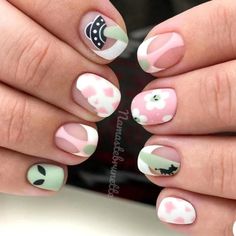 Ready To Ship Style - Floral Alien Cow Pattern Nails - Pink, Green, Black And White Shape - Short Square Natural Manicure Quantity - Set Of 24 Nails In Sizes Tiny To Large! This Means No Need To Size Your Nails Before Purchase! 1 File And 1 Adhesive Strips. Buy More Of Any 24-Pc Nail Set And Save! Buy Two Or More 24-Pc Nail Sets (2/$16) For $8 Each. Please Look At All My Press On Nails. Create A Bundle, Or I Can Create A Bundle For You. New To Poshmark? Use Code Namastebrunette To Create An Account And Receive $10 Off Your First Order. Short Nails | Floral Alien Cow Pattern Nails | Square Nails | Fake Nails | False Nails | Press Ons | Summer Nails | Be Alien Nails, Short Fake Nails, Nagel Tips, Manicure Tips, Fake Nails With Glue, Nail Forms, Stick On Nails, False Nail, Artificial Nails