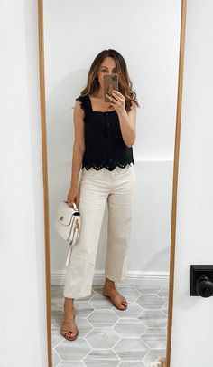 Outfits Roundup – five summer outfits Resort Work Outfit, 2024 Classic Fashion, Texas Summer Work Outfits, Spring Slacks Outfits, Cute Casual Work Outfits Spring, Spring Summer Office Outfits, Classic Outfits For Women Summer, Work Outfit Inspo Summer, Summer Slacks Outfit