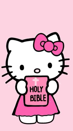 #hellokitty #bible #bibleverse #christian #biblejournaling #bibleverseoftheday Pink Bible, Hello Kitty Wallpaper Hd, Pink Wallpaper Hello Kitty, Pretty Wallpaper Ipad, Tools Drawing, Cute Bibles, Walpaper Hello Kitty, Aesthetic Posters