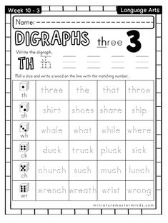 worksheet for beginning and ending the number three with pictures on it to help students learn