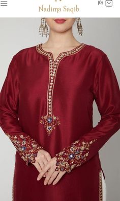 Zardozi Suits, Embroidery Fashion Detail, Lace Dress Design, Velvet Dress Designs, Latest Dress Design, Kurta Neck Design, Sleeves Designs For Dresses