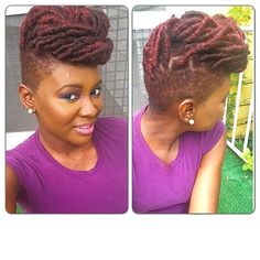 Locs Shaved Sides, Dread Head, Faux Locks, Shaved Side Hairstyles, Tapered Natural Hair, Sister Locs, Woman Hairstyles